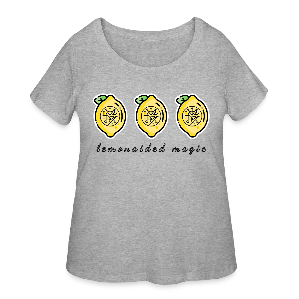 Lemonaidedmagic three lemons Women’s Curvy T-Shirt - heather gray