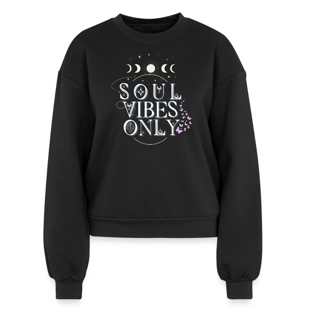A Women's Fleece Crewneck Sweatshirt - black