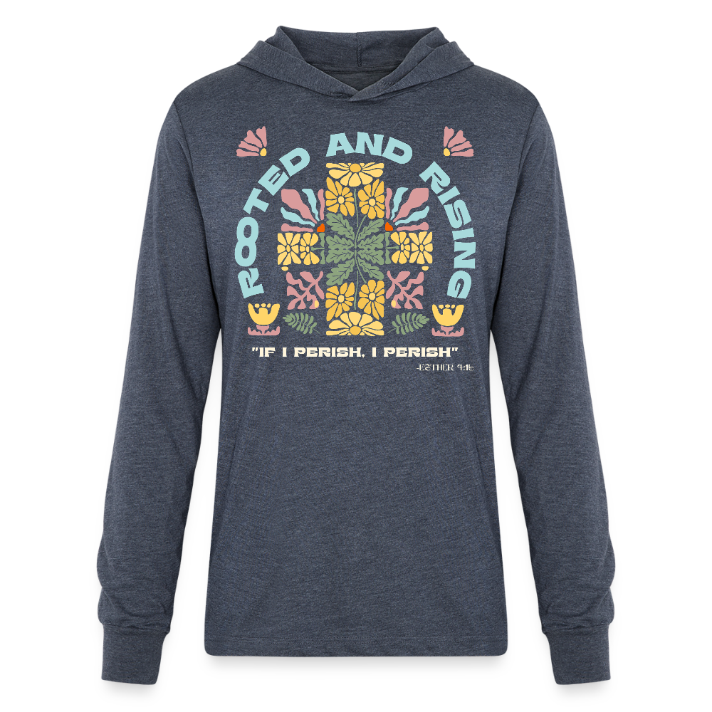 A new one Rooted and Rising LIGHTWEIGHT HOODIE Unisex Long Sleeve Hoodie Shirt - heather navy