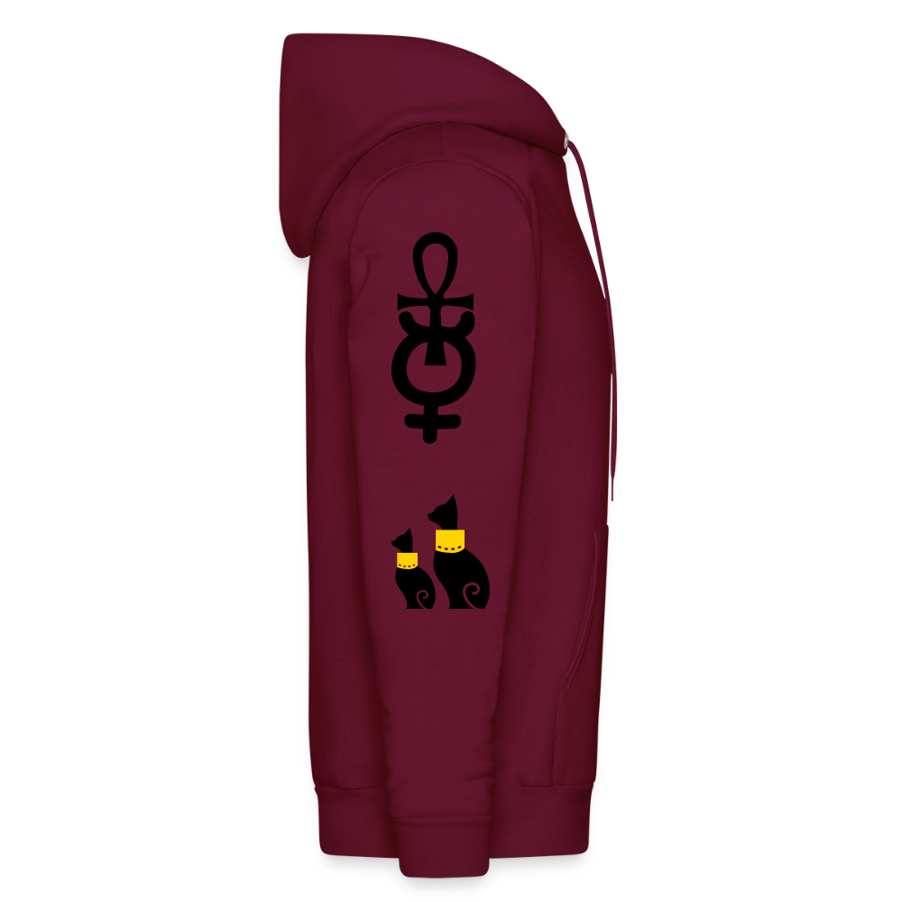 a hanes soular powered freqa 4 side design Men's Hoodie - burgundy