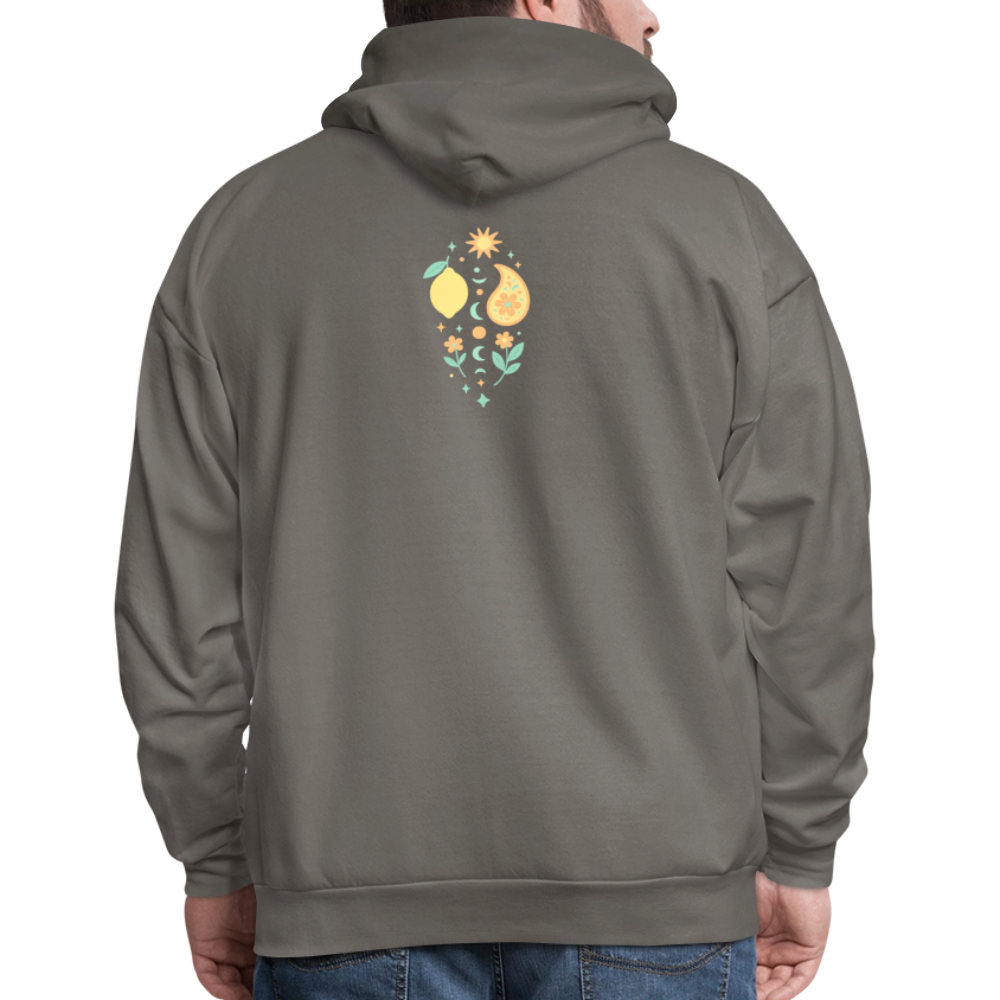 a hanes soular powered freqa 4 side design Men's Hoodie - asphalt gray