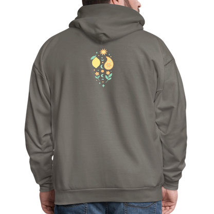 a hanes soular powered freqa 4 side design Men's Hoodie - asphalt gray