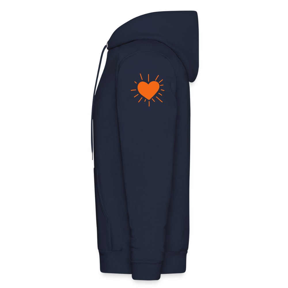 a hanes soular powered freqa 4 side design Men's Hoodie - navy
