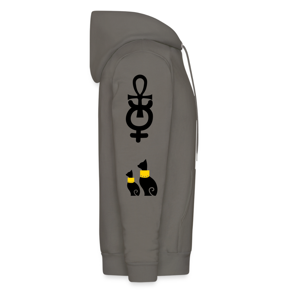 a hanes soular powered freqa 4 side design Men's Hoodie - asphalt gray