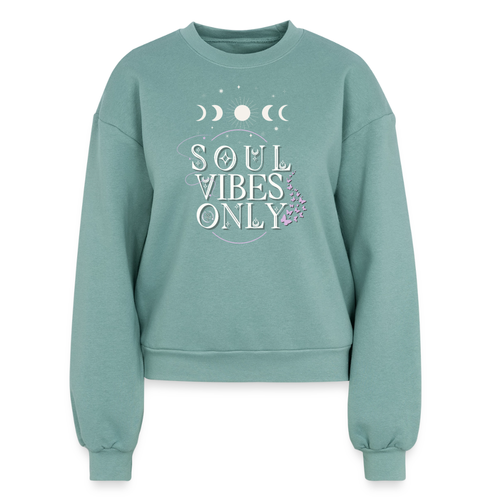 A Women's Fleece Crewneck Sweatshirt - saltwater