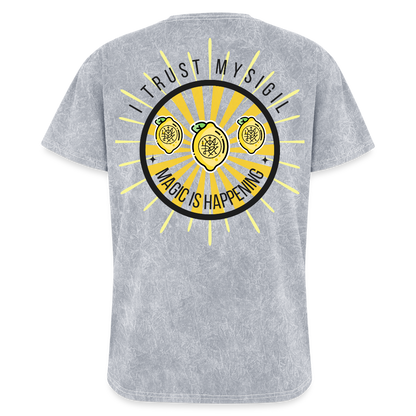 Lemonaided Magic Unisex Mineral Wash Tee – Magic Is Happening Sigil Design - mineral silver