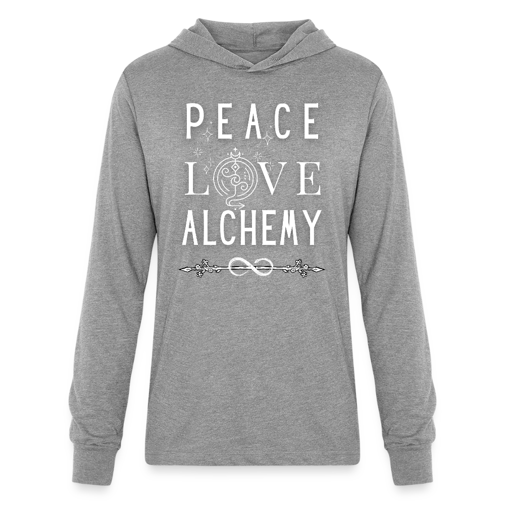 a Unisex Long Sleeve Hoodie Shirt - heather grey
