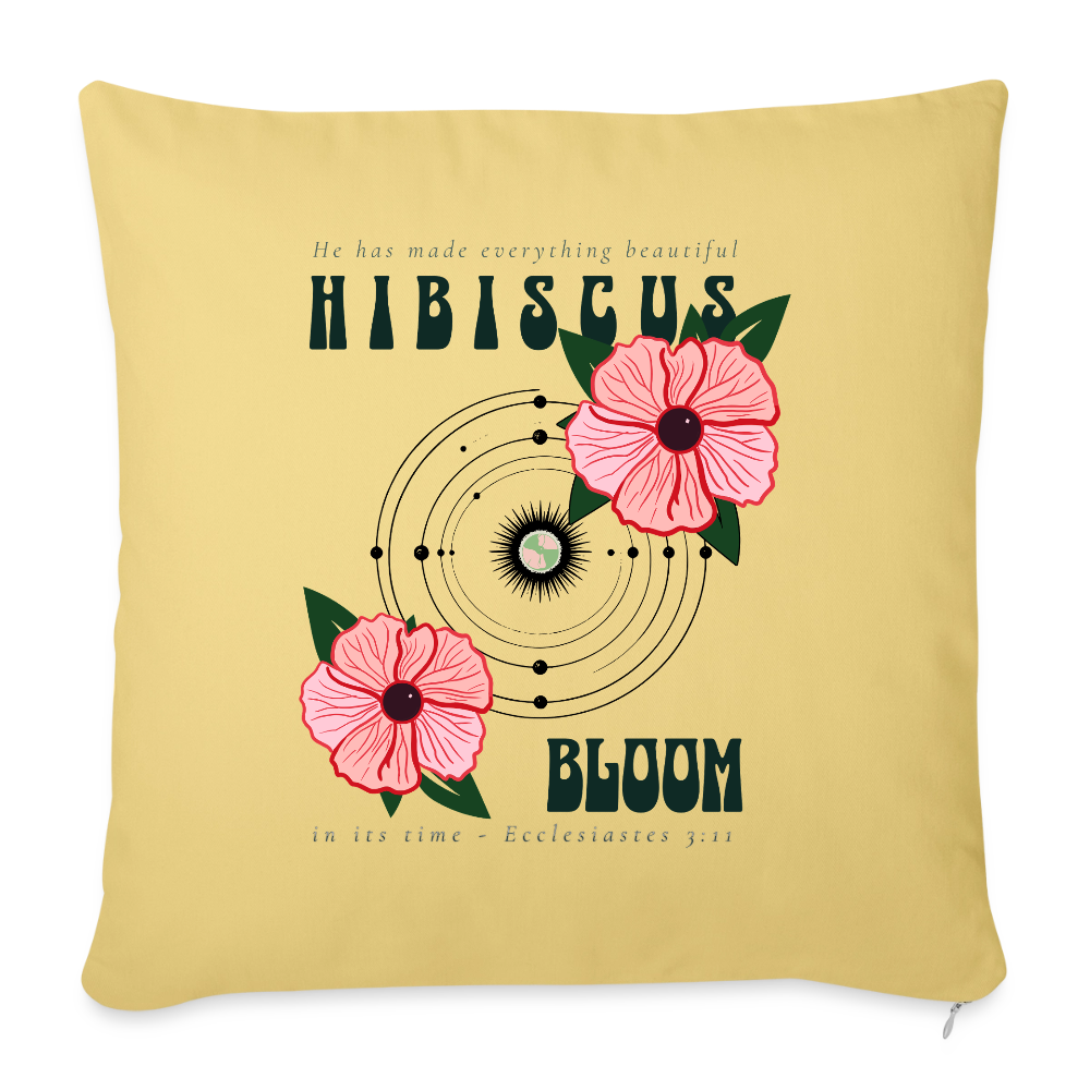 a Throw Pillow Cover 18” x 18” - washed yellow