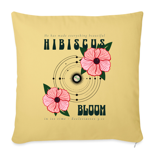 a Throw Pillow Cover 18” x 18” - washed yellow