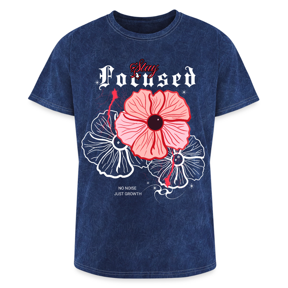 a stay focused Washed Unisex T-Shirt - mineral navy