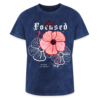 a stay focused Washed Unisex T-Shirt - mineral navy