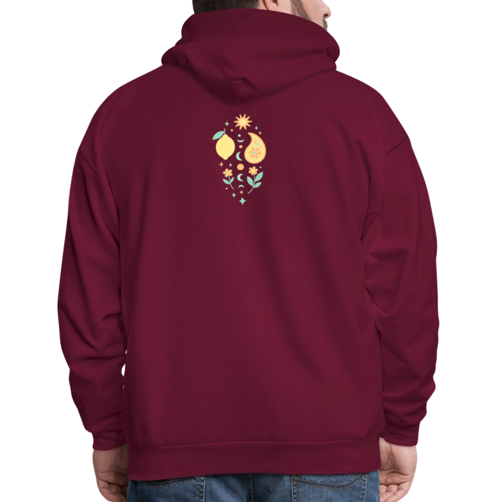 a hanes soular powered freqa 4 side design Men's Hoodie - burgundy