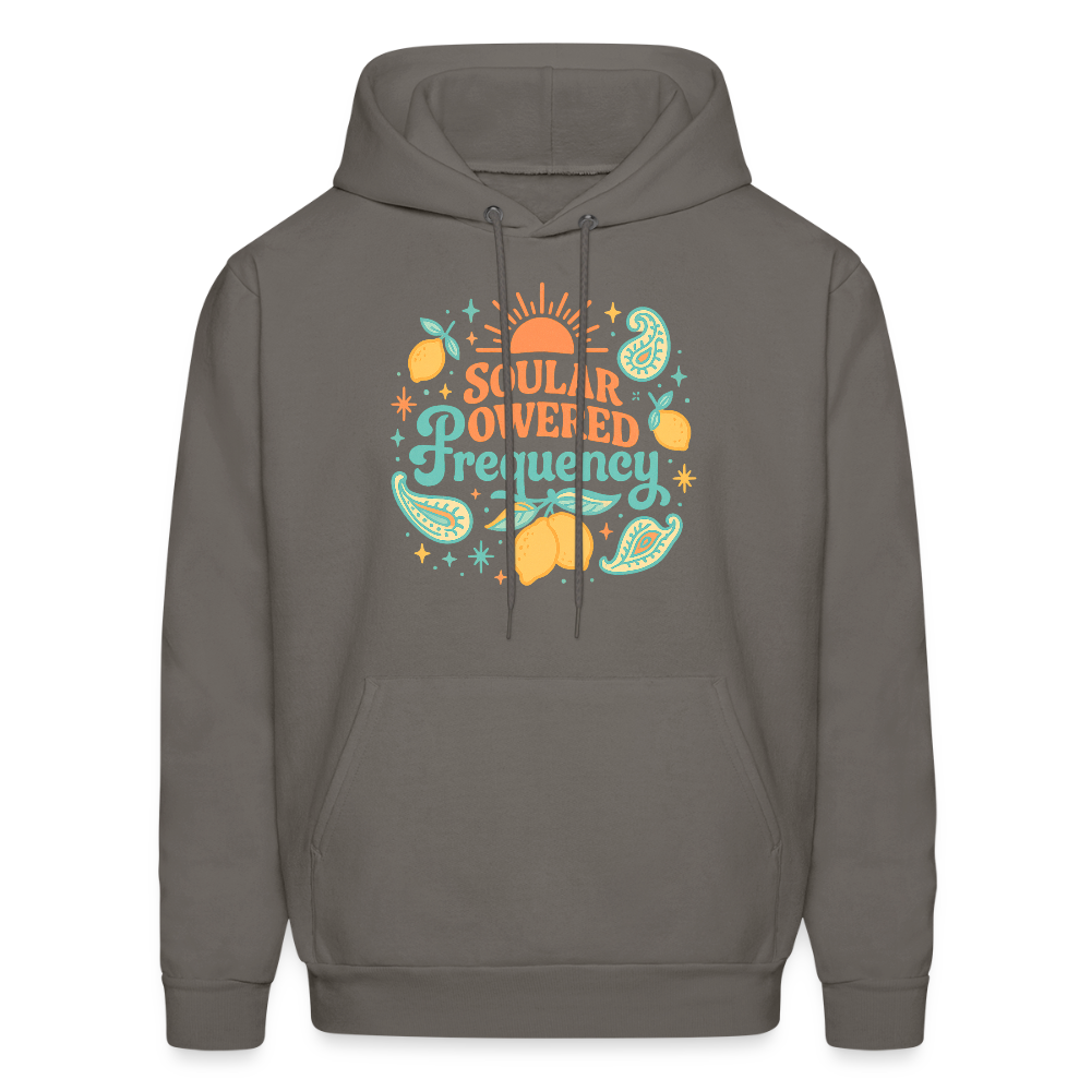 a hanes soular powered freqa 4 side design Men's Hoodie - asphalt gray