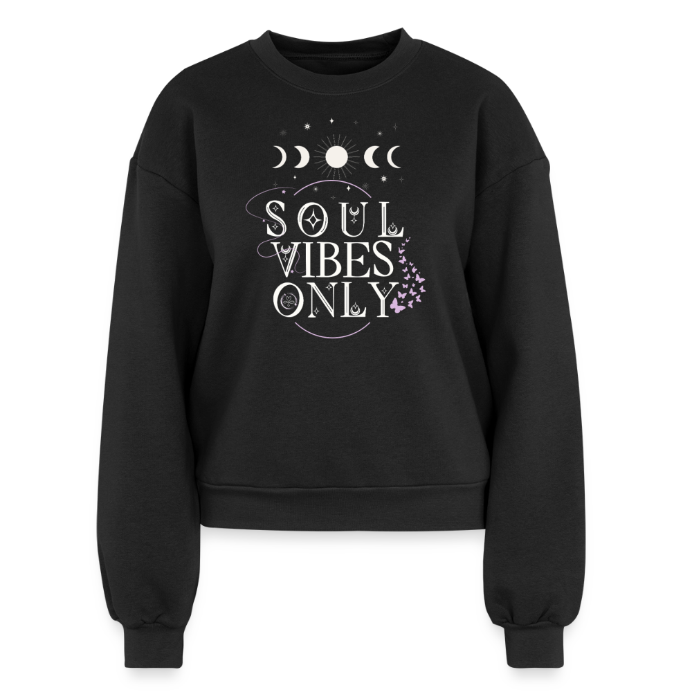 A Women's Fleece Crewneck Sweatshirt - black