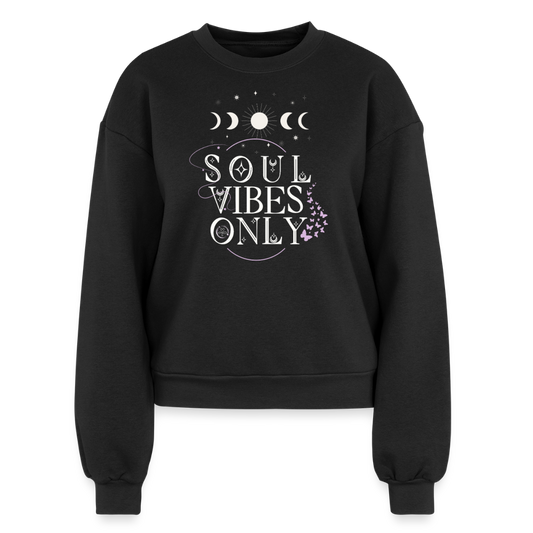 A Women's Fleece Crewneck Sweatshirt - black