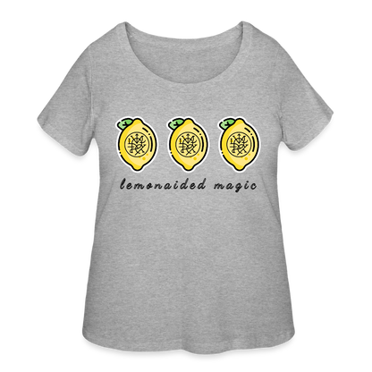 Lemonaidedmagic three lemons Women’s Curvy T-Shirt - heather gray