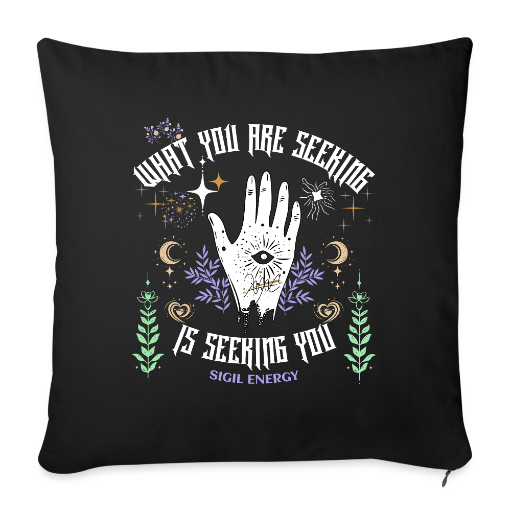 a Throw Pillow Cover 18” x 18” - black