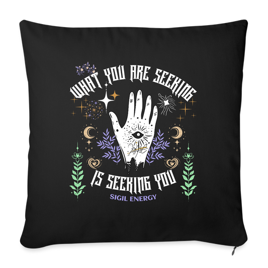 a Throw Pillow Cover 18” x 18” - black