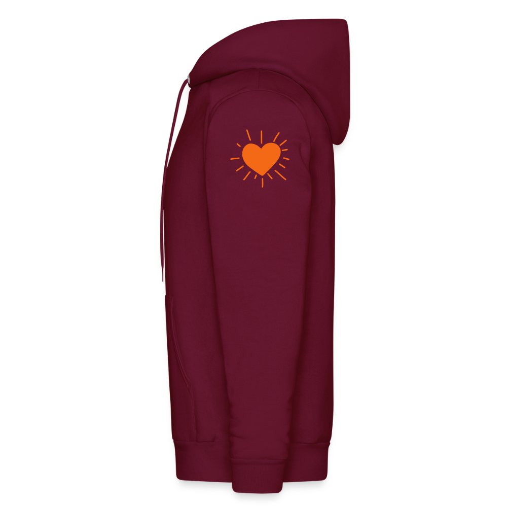 a hanes soular powered freqa 4 side design Men's Hoodie - burgundy