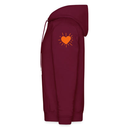 a hanes soular powered freqa 4 side design Men's Hoodie - burgundy