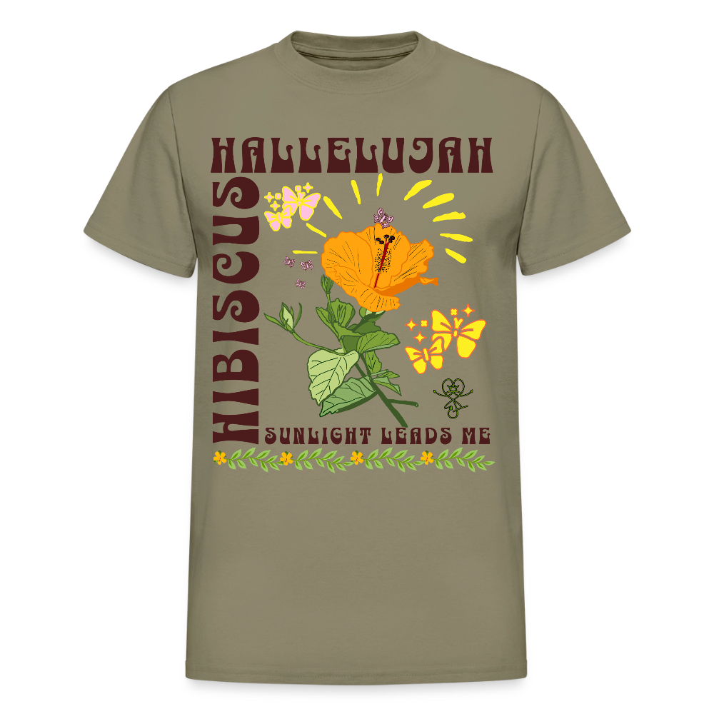 A hibiscus Gildan Ultra Cotton Adult T-Shirt - prairie dust