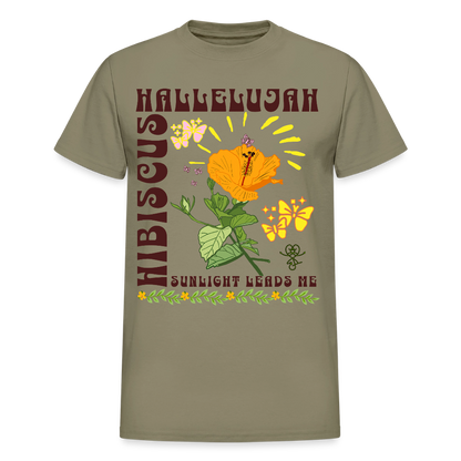 A hibiscus Gildan Ultra Cotton Adult T-Shirt - prairie dust