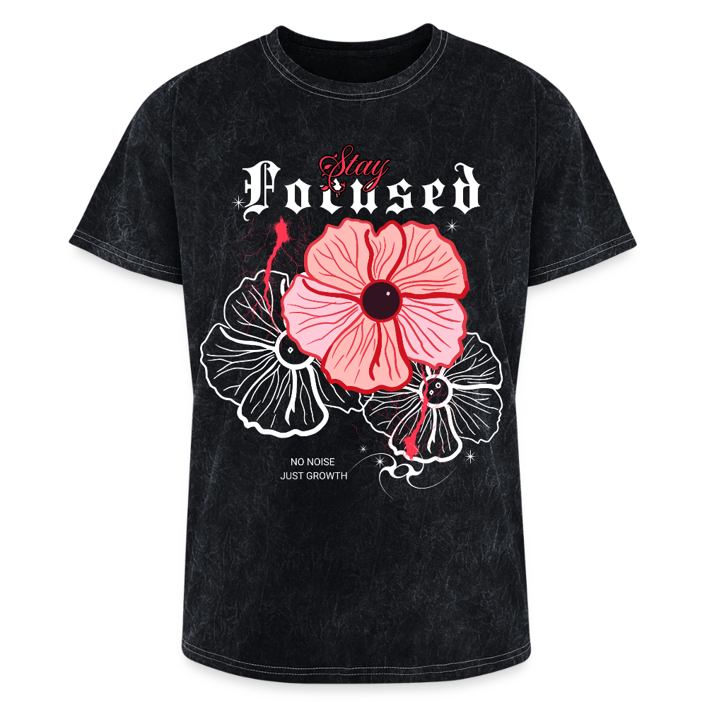 a stay focused Washed Unisex T-Shirt - mineral black