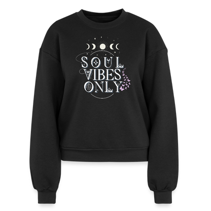 A Women's Fleece Crewneck Sweatshirt - black