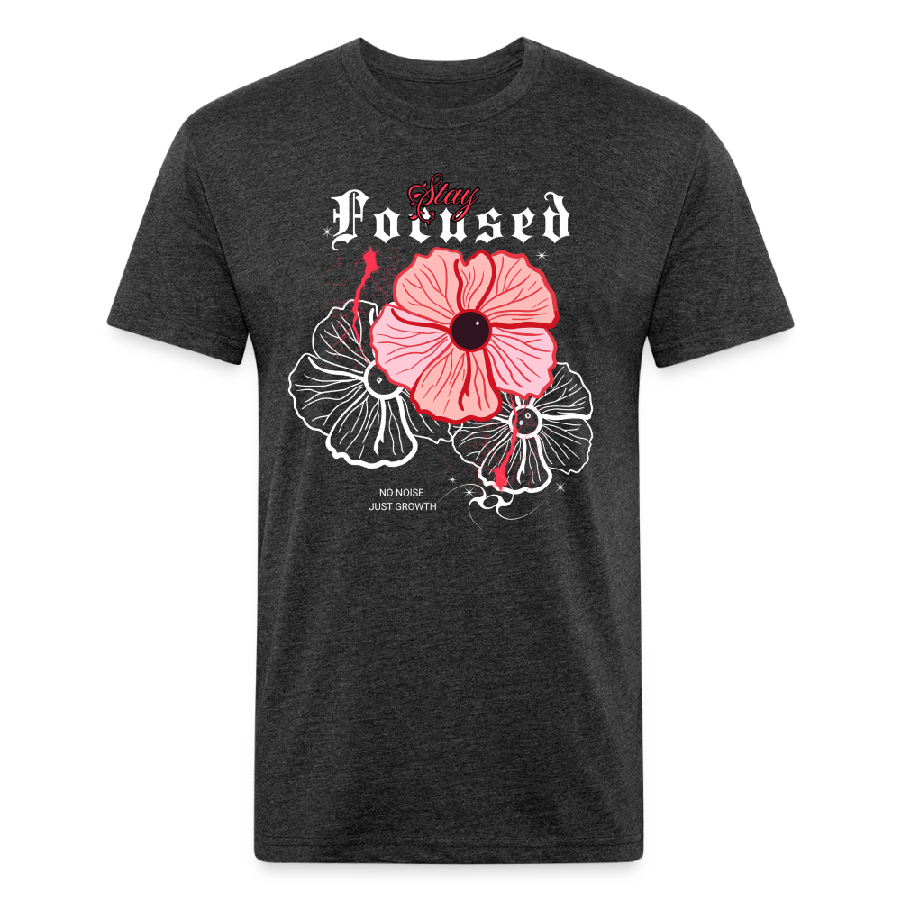 Fitted Cotton/Poly T-Shirt by Next Level - heather black
