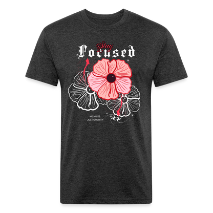 Fitted Cotton/Poly T-Shirt by Next Level - heather black