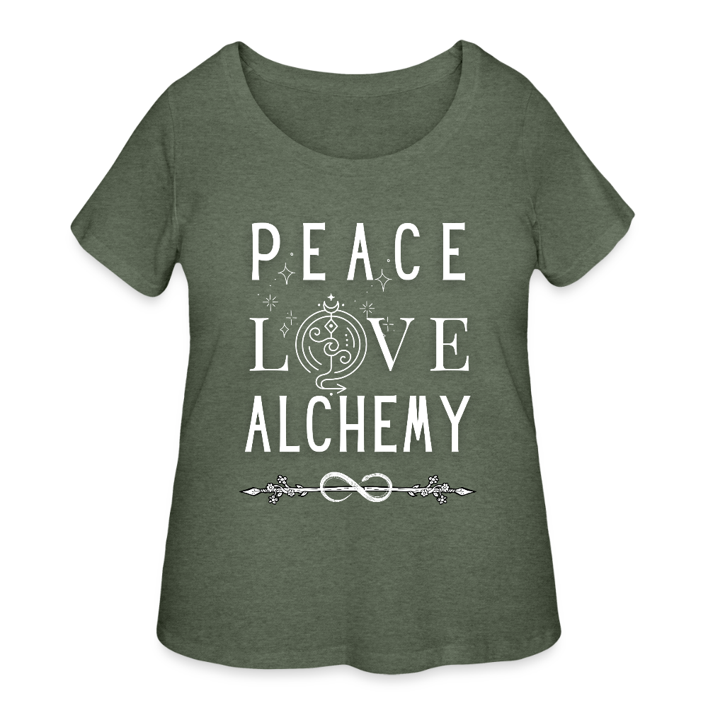 a Women’s Curvy T-Shirt - heather military green
