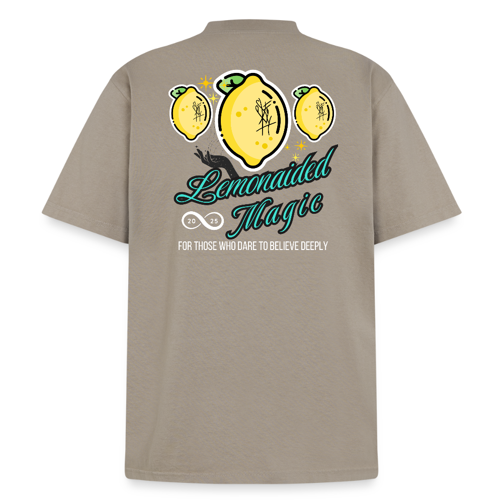 Lemonaided Magic Unisex Sigil T-Shirt | Vintage Heavyweight Cotton Tee - khaki