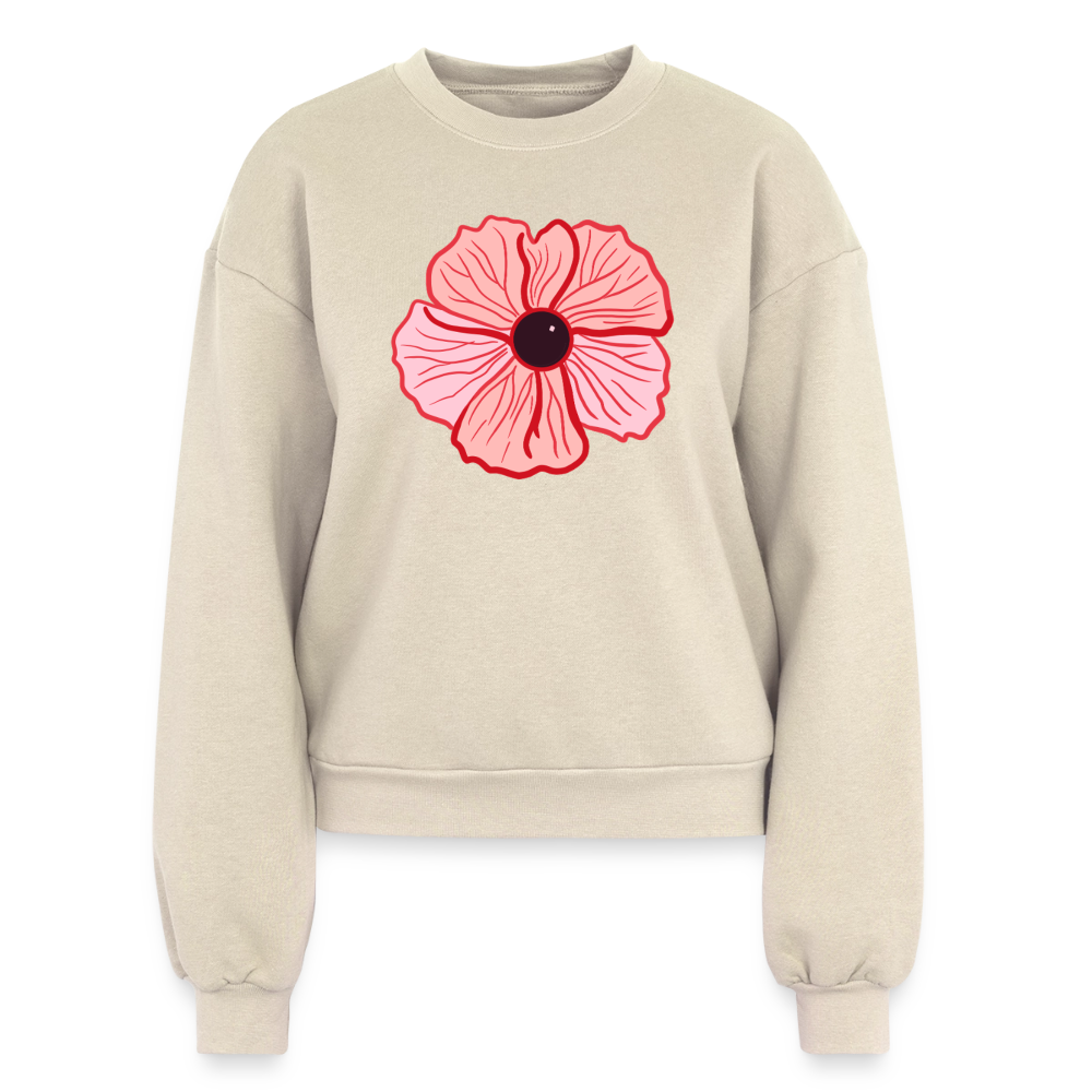 A Women's Fleece Crewneck Sweatshirt - natural
