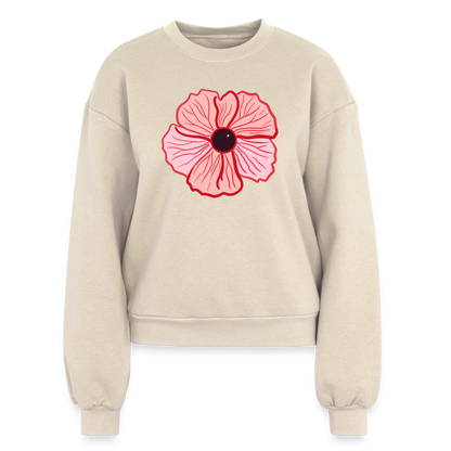 A Women's Fleece Crewneck Sweatshirt - natural
