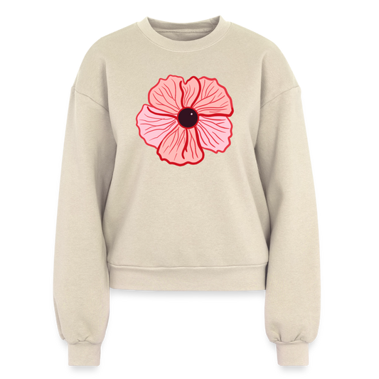 A Women's Fleece Crewneck Sweatshirt - natural