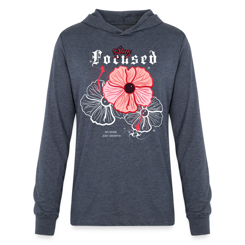 a Unisex Long Sleeve Hoodie Shirt - heather navy