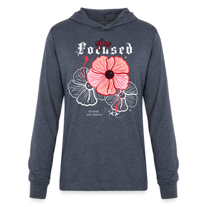 a Unisex Long Sleeve Hoodie Shirt - heather navy