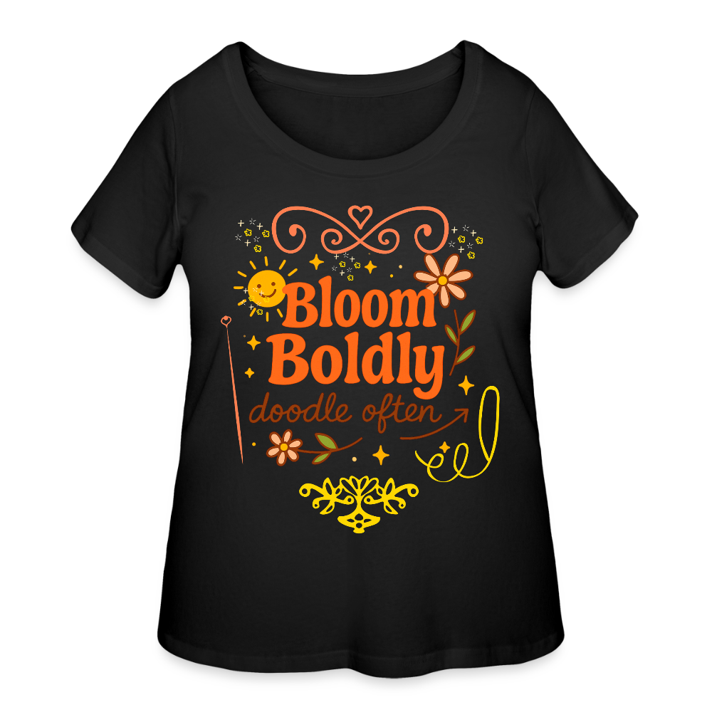 Bloom Boldly Women’s Curvy T-Shirt - black