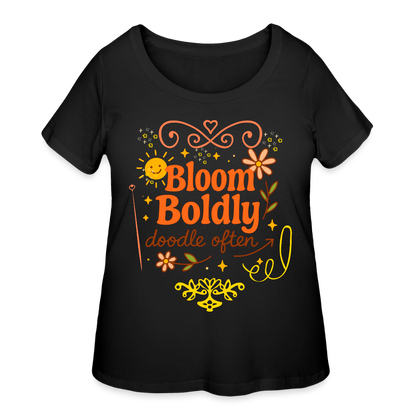Bloom Boldly Women’s Curvy T-Shirt - black