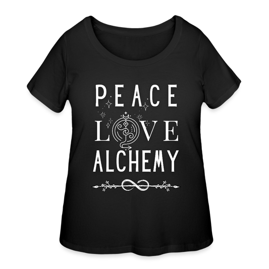 a Women’s Curvy T-Shirt - black