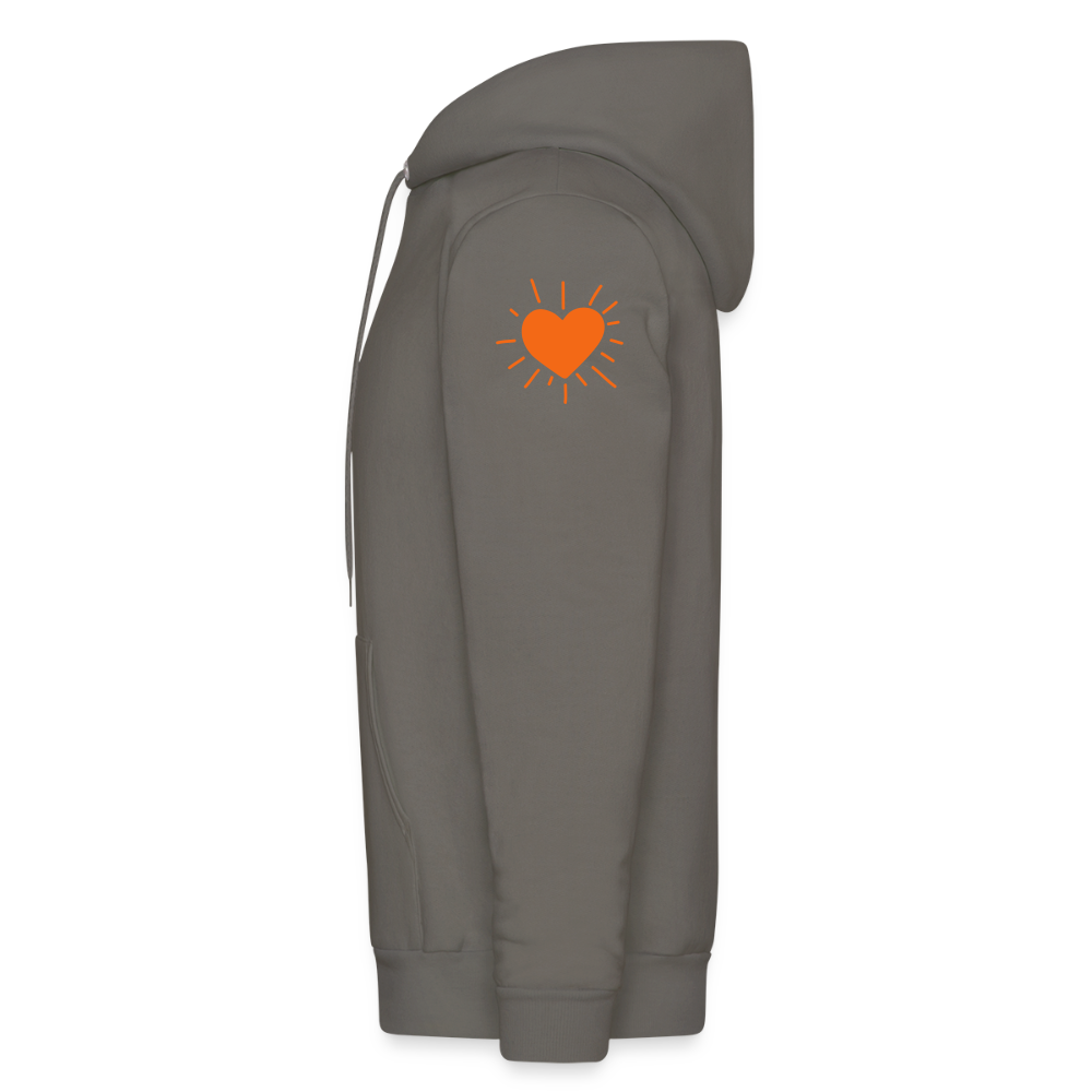 a hanes soular powered freqa 4 side design Men's Hoodie - asphalt gray