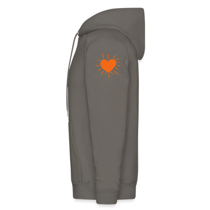 a hanes soular powered freqa 4 side design Men's Hoodie - asphalt gray
