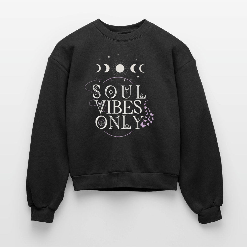 A Women's Fleece Crewneck Sweatshirt - black