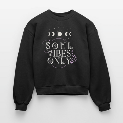 A Women's Fleece Crewneck Sweatshirt - black