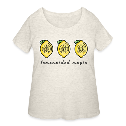 Lemonaided Magic T-shirt design with three lemons, each marked with a custom sigil, and script text below.