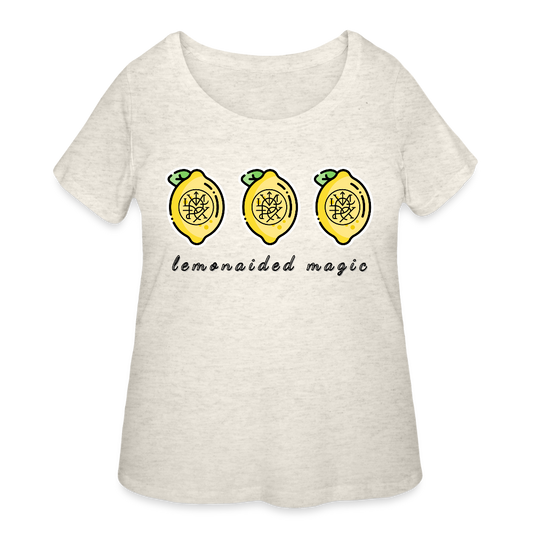 Lemonaided Magic T-shirt design with three lemons, each marked with a custom sigil, and script text below.