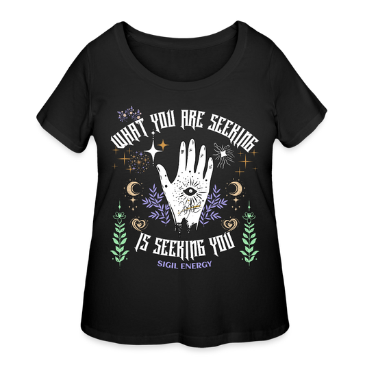 a Women’s Curvy T-Shirt - black