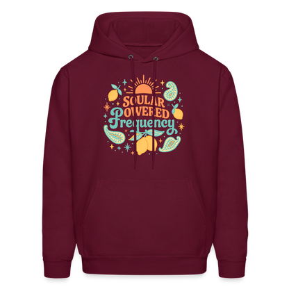a hanes soular powered freqa 4 side design Men's Hoodie - burgundy