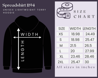 Book Love Gift Idea Unisex Lightweight Terry Hoodie